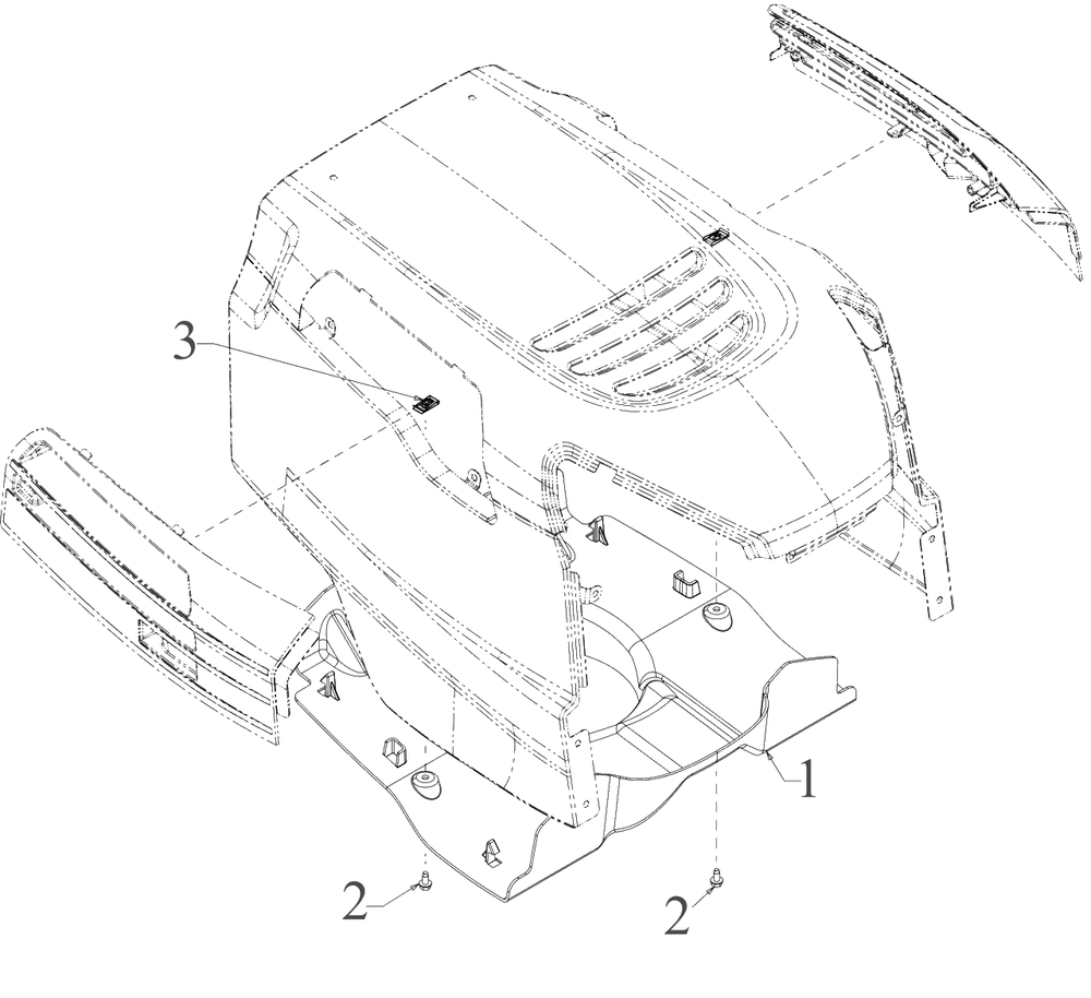 Plenum Diagram and Parts List for 13BJ77ST345 2023 Yard Machines Lawn Tractor